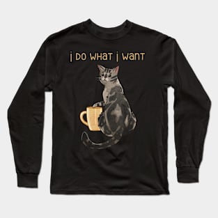 I do what I want - Tabby cat Long Sleeve T-Shirt